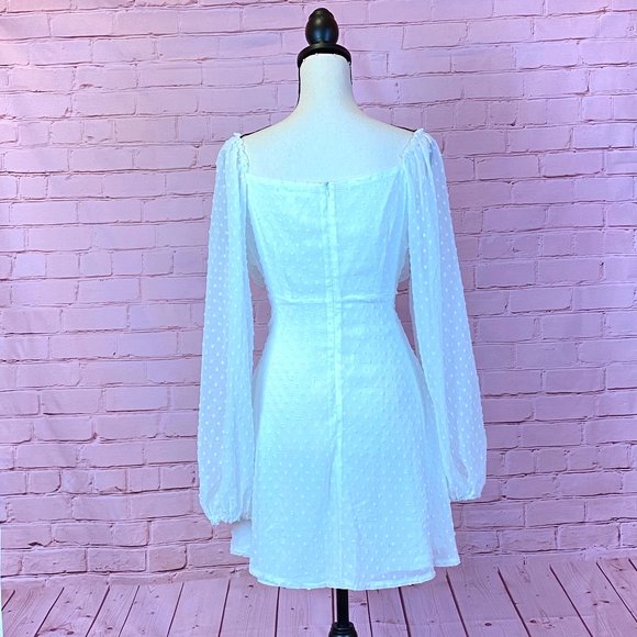 DOBBY MILKMAID SKATER DRESS - Picture 2 of 4